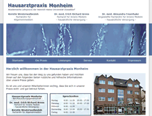 Tablet Screenshot of hausarztpraxis-monheim.de